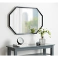 thumbnail image 5 of Kate and Laurel Calter Large Elongated Octagon Frame Wall Mirror, 25.5 x 37.5, Black, 5 of 7