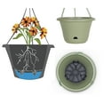 Bloem Lucca Self Watering Hanging Basket 13" Black Durable and Long Lasting Plastic Pot