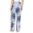 thumbnail image 3 of Sigee Turtle with Blue Stones Print Women's Soft Pajama Pants - Breathable and Comfortable Lounge Sleep Bottoms with Elastic Waistband and Pockets-, 3 of 9
