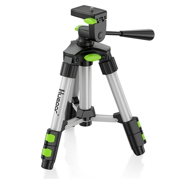 19.7-inch Lightweight Aluminum Tripod, Adjustable for Laser Level & Camera with Bubble Level & 1/4"-20 Screw Mount