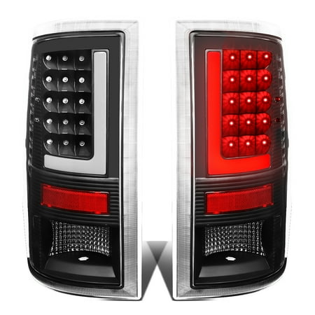 Brake Bar - For 09-17 Dodge Ram 1500/2500/3500 Pair of 3D LED Bar Tail Brake Lights (Black Housing Clear Lens) 16 15 14 13 12 11 10