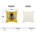 thumbnail image 6 of Summer Outdoor Pillow Covers 18x18 Inch 2 Pcs, Mustard Yellow Honey Bee Polka Dots Decorative Throw Pillows,Bumble Bee Farmhouse Decor Pillowcase Linen Cushion Cover for Home Couch Sofa Bed, 6 of 6