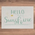 thumbnail image 6 of Ambesonne Hello Sunshine Jigsaw Puzzle, Calligraphic Summer, Heirloom-Quality Fun Activity for Family Durable Cardboard, 1000 pcs, Pale Blue Eggshell, 6 of 6