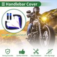 thumbnail image 3 of Kit de cubiertas de empuñaduras de motocicleta de 7/8" 22mm 15/16" 24mm, empuñaduras de manillar de aleación de aluminio y goma, patrón de diamante, 3 of 7
