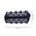 thumbnail image 2 of Unique Bargains Women's 1pc Fashion Faux Pearl Floral Wide Headwrap 9.45"x5.12" Navy Blue, 2 of 5