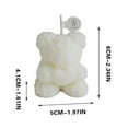 thumbnail image 3 of Ckraxd Rose Bear Scented Candle Decorative Gift Long Lasting Aromatic Relaxation Perfect for Valentine's Day Birthday Spa Sessions, 3 of 3