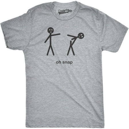 mens oh snap funny stick figure hilarious sassy sarcastic t