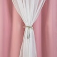 thumbnail image 5 of 2 Panels Blackout Curtains Draperies for Kids Girls Bedroom Living Room, Double Layers Blackout Grommet Window Curtains, Thermal Insulated Drapes, W52in*L84in, Pink, 5 of 9