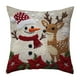thumbnail image 2 of Seyotauo Pink Christmas Farmhouse Pillow Covers for Couch Sofa Bed,Cute Xmas Gnome Romantic Christmas Trees Pillow Cases Cushion Covers 18x18 Inch ,Winter Cute Snowman Square Cushion Cases, 2 of 7