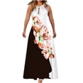 thumbnail image 2 of SMihono Robe d'Été Grande Taille pour Femmes 2023 Mode d'Été Imprimée Col Rond Sans Manches Robe à Épaules Dénudées, 2 of 5