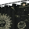 thumbnail image 3 of Dark Gothic Shower Curtain - 72x72 Inch Starry Night Sky, Waterproof & Includes 12 Hooks, 3 of 5