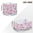 thumbnail image 2 of Foldable Fabric Storage Bin Home Cubes Clothing Organizer Bins Large Collapsible Box Basket for Home Organizer Lavender and Pink Flowers, 2 of 7