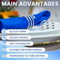 thumbnail image 4 of 8 Pieces Silver Napkin Ring Set - Napkin Rings Bulk Fall Table Decoration Napkin Holder for Table Setting Decorative Napkin Holder - Ring Holder for Wedding Decoration Kitchen Table Decoration, 4 of 5