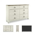 thumbnail image 6 of Ashley Furniture Willowton 6 Drawer Double Dresser in Whitewash, 6 of 6