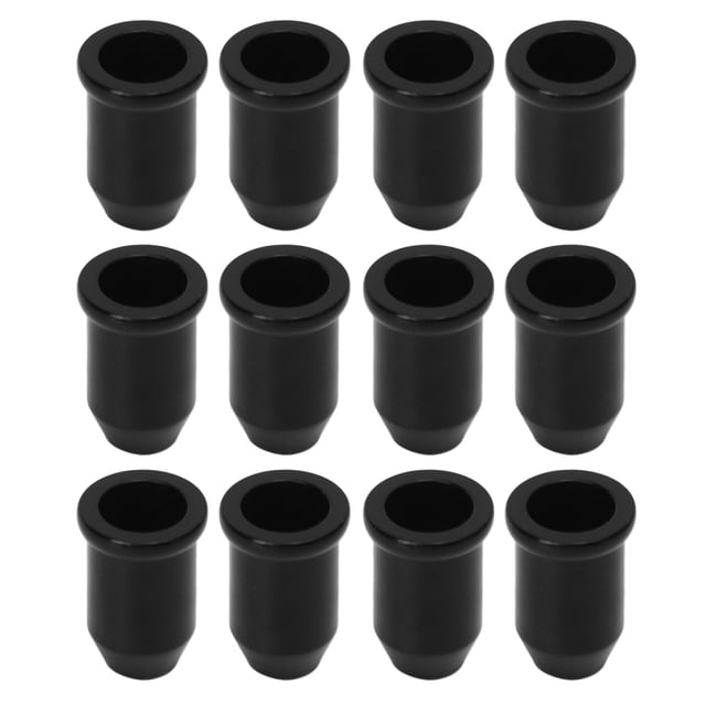 Tapa De Cuerda De Guitarra, Fácil De Instalar Agregar Presión Mejorar La Resonancia 12 Piezas Virolas De Guitarra Para Guitarras Eléctricas ANGGREK Negro