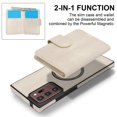 thumbnail image 5 of ELEHOLD Case for Samsung Galaxy Note 20 Ultra, 2-in-1 Magnetic Shockproof Leather Wallet Flip Case Cover, Detachable Card Holder with Stand,White, 5 of 5
