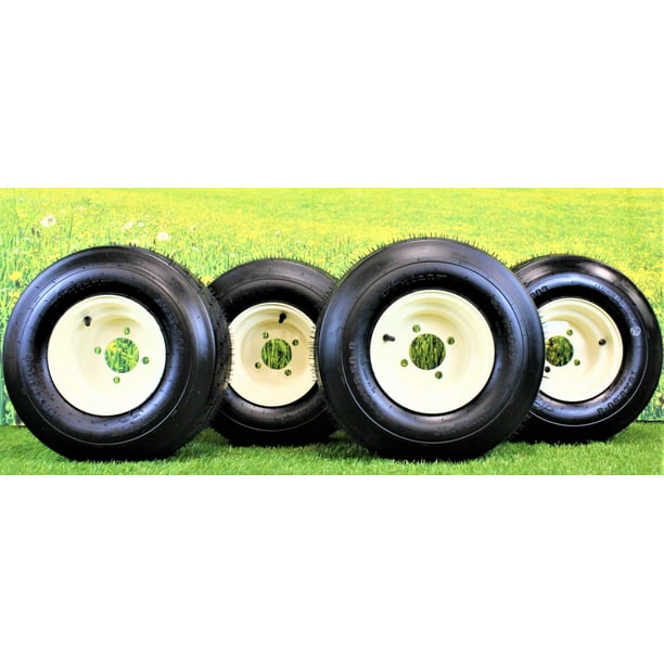 18x8.50-8 with 8x7 Tan Wheel Assembly for Golf Cart and Lawn Mower (Set of  4)