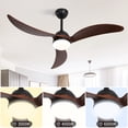 thumbnail image 3 of 52 Inch Ceiling Mounted FanLight Ceiling Fan with Lights and Smart Remote Control 6 Speed Quiet Reversible DC Motor for Bedroom Restaurant Household Indoor &Outdoor, 3 of 6