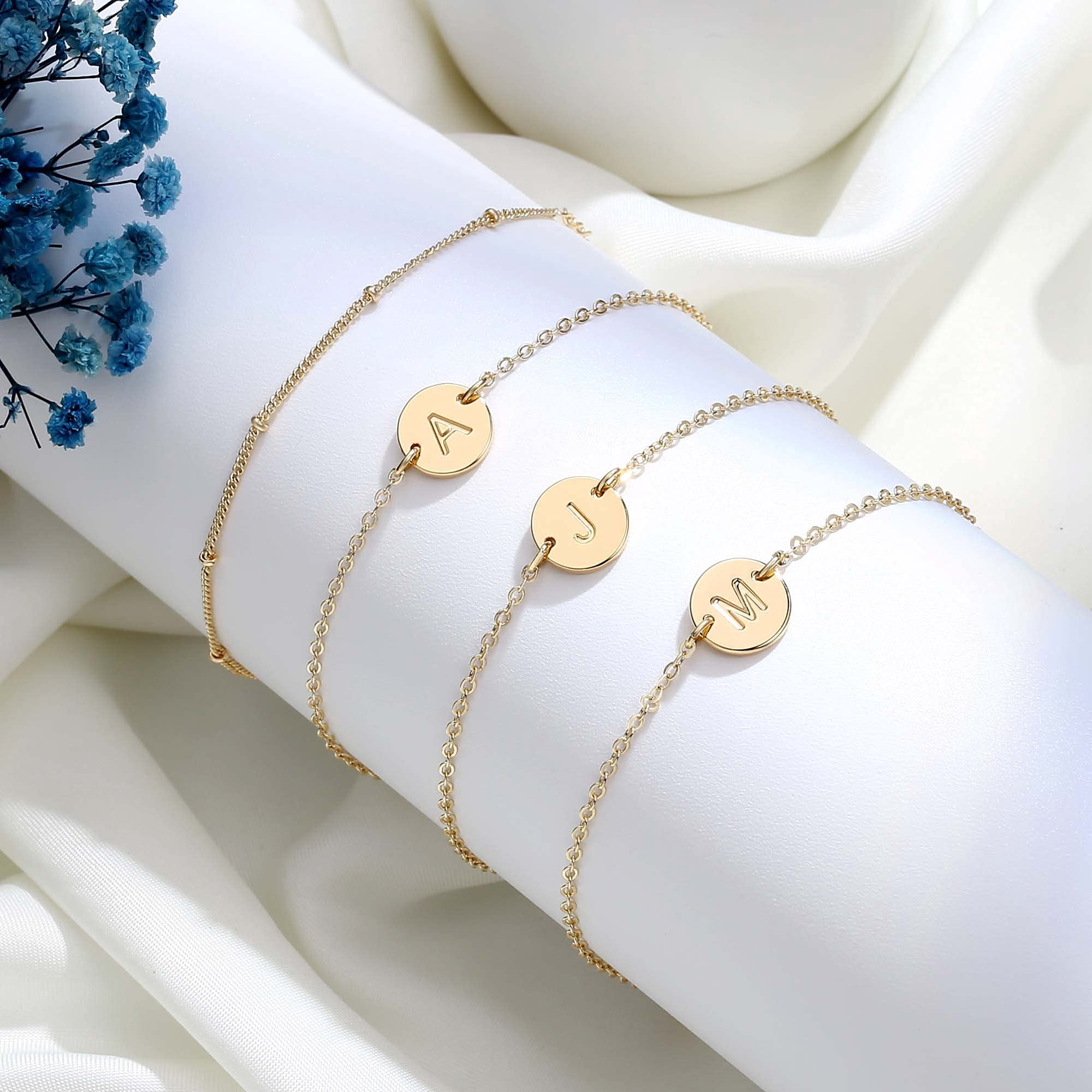Women's Gold Initial Bracelet