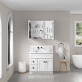 thumbnail image 5 of 36 Inch Wide by 30 Inch High Frameless Beveled Edge Mirror Medicine Cabinet for Bathroom with High Definition Glass and Spacious Storage, 5 of 6