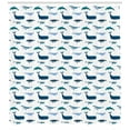 thumbnail image 3 of Ambesonne Whale Shower Curtain, Swimming Marine Animals, 69"Wx84"L, Teal Dark Blue White, 3 of 3