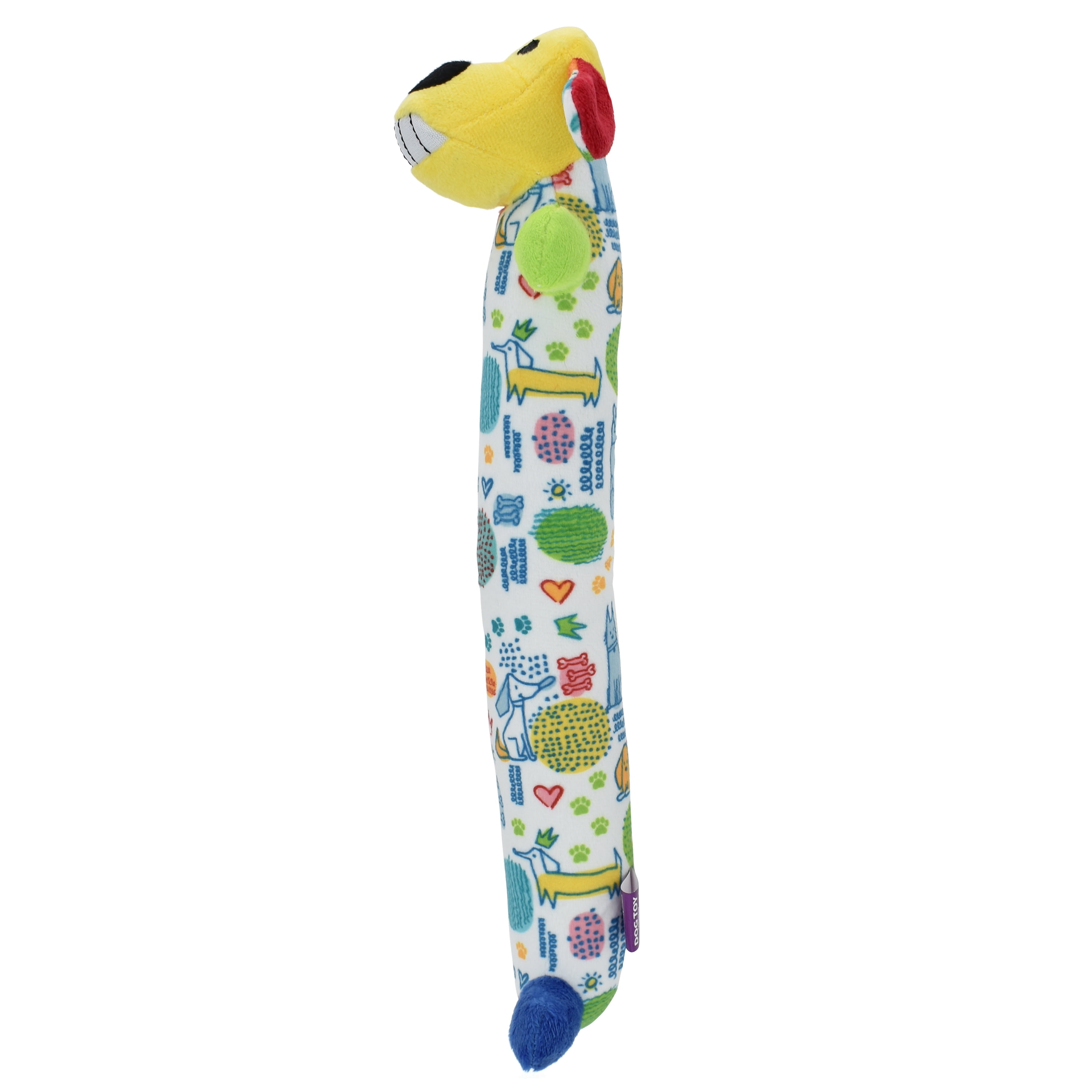 Multipet Plush Smiling Dog Toy, Medium Size, Squeaker