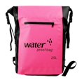 thumbnail image 2 of Mochila ligera de PVC de 25 litros resistente al agua para senderismo y rafting. Rosa, 2 of 9