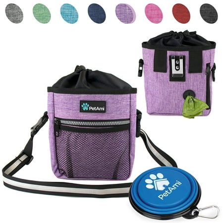 PetAmi Dog Treat Pouch | Dog Training Pouch Bag with Waist Shoulder Strap, Poop Bag Dispenser and Collapsible Bowl | Treat Training Bag for Treats, Kibbles, Pet Toys | 3 Ways to (Best Way To Treat Pink Eye Fast)