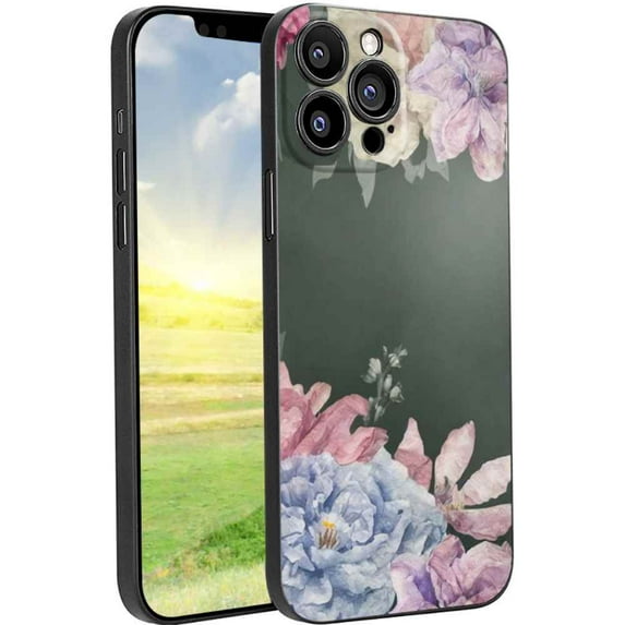 Compatible with iPhone 13 Pro Max Phone Case, Flowers s Case Men Women, Flexible Silicone Shockproof Case for iPhone 13 Pro Max