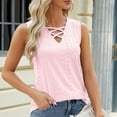 thumbnail image 5 of GERsome Tank Top for Women Loose Fit Sleeveless V Neck Camisole Tops Dressy Casual Eyelet Summer Flowy Shirts Blouse, 5 of 7