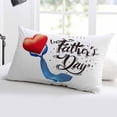 thumbnail image 5 of Happy Father's Day Throw Pillow Cover, Red Love Blue Polka Dot Tie Rectangle Decorative Pillow Case Protector Soft Cushion Cover Lumbar Pillowcase for Couch Sofa Bedroom Car Chair Decor 20x30 Inch, 5 of 8