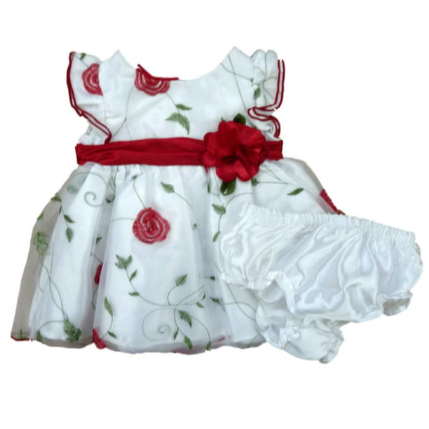 Sweet Heart Rose Infant Girls White Satin Party Holiday Dress with Rosette  18m - Walmart.com
