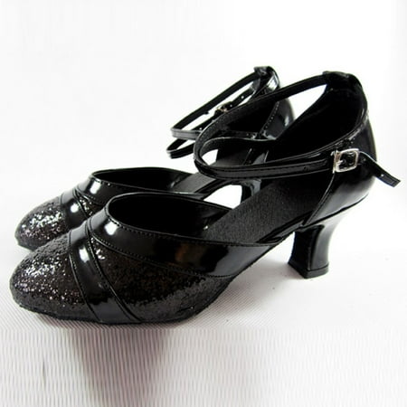 

Miayilima Black 38 High Heels for Women Latin Sequins Social Shoe Dancing Women s Shoes Dance Ballroom Salsa Shoes Tango Women s High Heels
