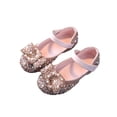 thumbnail image 2 of JDQJBZ Girl's Sandals Mary Jane Bow Rhinestone Pearl Sparkly Ballet Princess Shoes Summer, 2 of 5