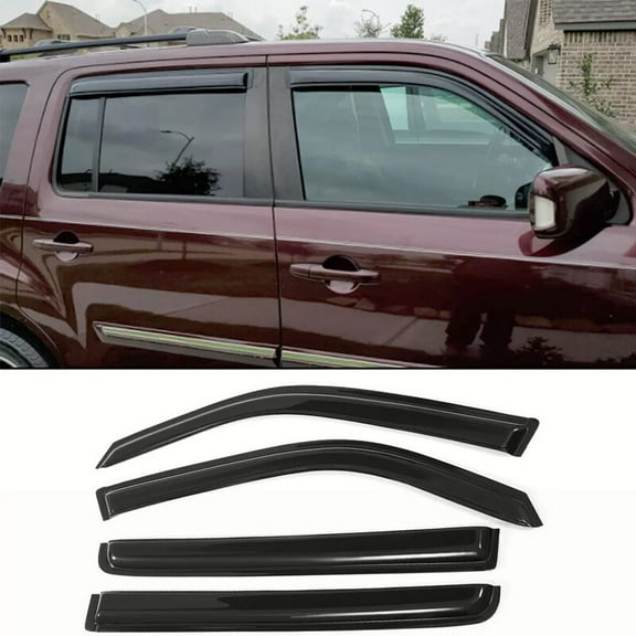For Honda Pilot 2009-2015 Window Visor Sun Rain Guards Vent Shade Deflector 4Pcs