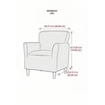thumbnail image 3 of Stretch Armchair Slipcover Anti-Slip Furniture Protector Velvet 1-Piece Banquet Armchair Slipcover for Living Room, Friendly for Pets, Mid Century Modern Style (Burgandy), 3 of 7