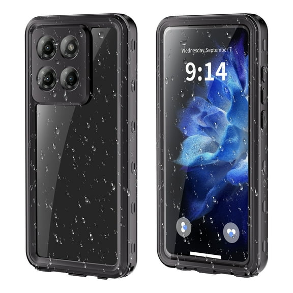 ANTSHARE for Moto G Stylus 5G 2025 Case, Waterproof Case with Built-in Screen Protector, Full Body Military Grade Shockproof Dustproof Protective Rugged Cover-Black