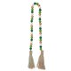 thumbnail image 3 of Wood Beads Garland With Tassel For St Patrick's Day Celebration Decorative Item 85x1.5cm Featuring Rustic Style 1 Set, 3 of 3
