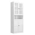 thumbnail image 5 of Versatile White Metal Kitchen Pantry Cabinet with Adjustable Shelves, Freestanding Storage Solution for Kitchen, Living Room & Bathroom, 5 of 11