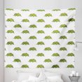 thumbnail image 1 of Dinosaur Tapestry, Art Poly Mosaic Form of Archaic Reptile Geometrical Illustration, Fabric Wall Hanging Decor for Bedroom Living Room Dorm, 5 Sizes, White Lime Green and Fawn, by Ambesonne, 1 of 1