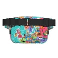 thumbnail image 3 of Honeii Cartoon Map Of Europe Print Square Double Layer Waist Bag,Waist Belt Bag Fashion Fanny Women and Men,For Travel Running Hiking Walking, 3 of 9