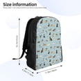 thumbnail image 4 of Disketp Cartoon Doodle Puppy Mochila Unisex de Apertura Lateral Completa, Mochila para Laptop para Escuela, Trabajo y Viajes, 4 of 8