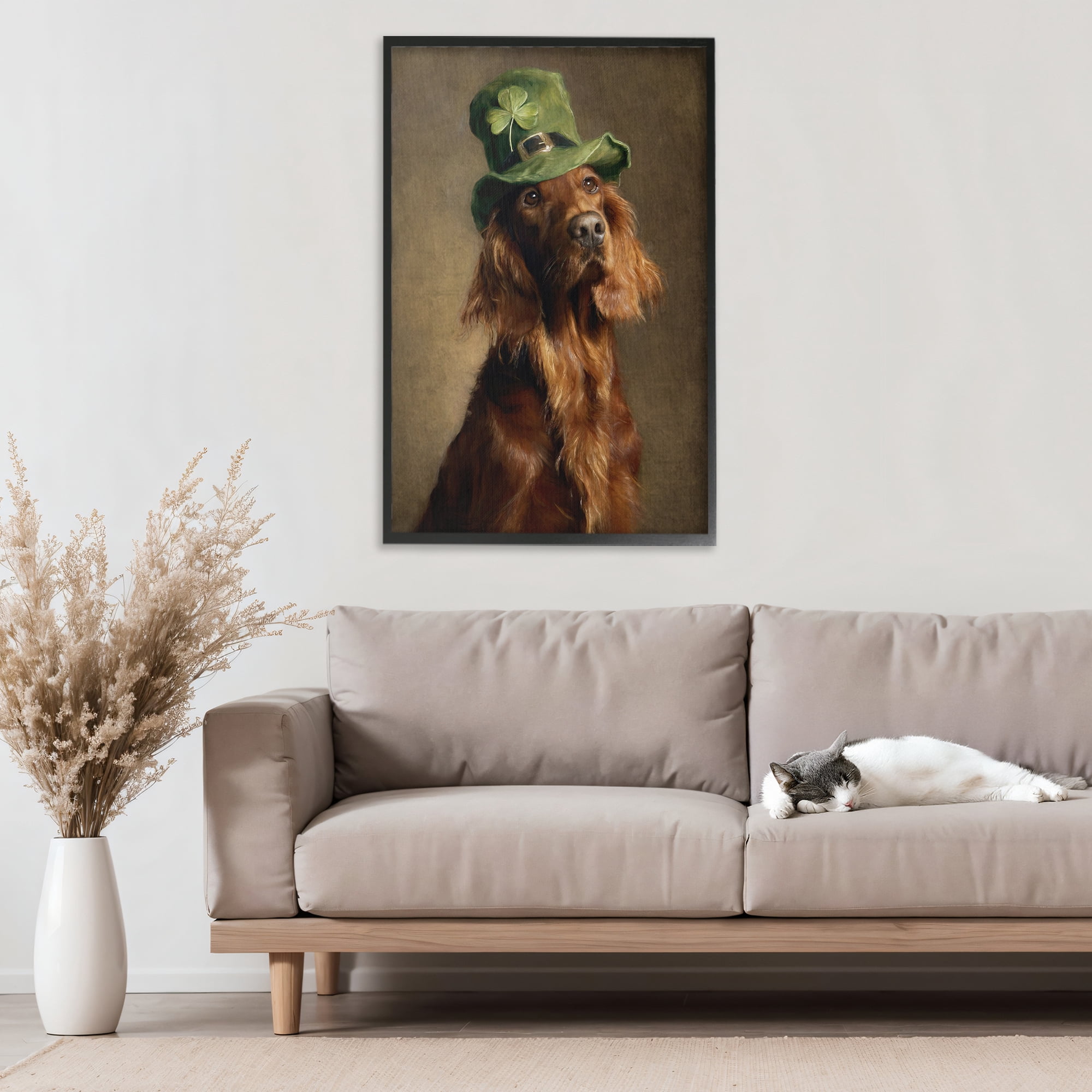 Stupell Industries The Irish Setter Portrait Black Framed Giclee Art, design by Tina LeCour