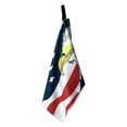 thumbnail image 2 of Towel for Golf Bag with Clip Microfiber Weave Pattern Golf Ball, 2 of 8