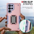 thumbnail image 6 of Decase For Samsung Galaxy S22 Ultra Case 6.8 inch,Armor Shockproof Metal Magnetic Ring Stand Hard PC Cover,Pink, 6 of 7