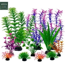 IBEEDOW Fish Tank Decorations Plants, 11pcs Aquarium Decorations Plants, Fish Aquarium Decor Artificial Plant, Fish Aquarium Accessories