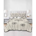 thumbnail image 2 of Full Size Quilt Bedding Set, Farmhouse Dandelion Reversible Summer Quilt 3 Pieces, Spring Modern Minimalist Country Flower Lightweight Bedspreads Coverlets with 2 Pillow Shams for All Seasons, 2 of 5