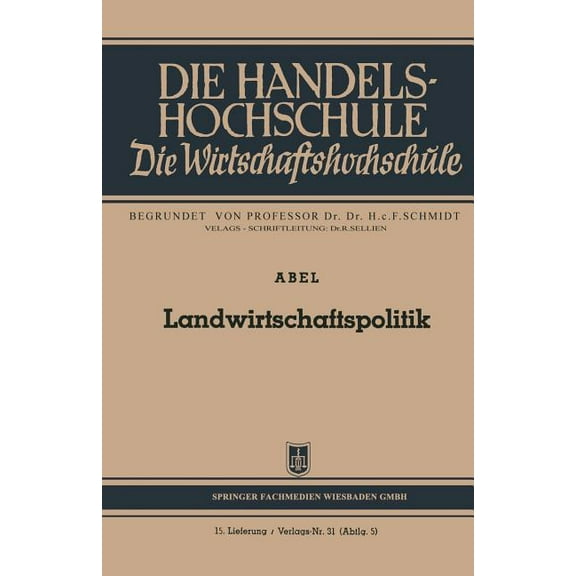 Landwirtschaftspolitik, (Paperback)