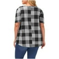 thumbnail image 4 of Patlollav Womens Plus Size Print Round-Neck Short Sleeve Loose T-Shirt Tops, 4 of 6