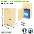 thumbnail image 2 of Alpine Restaurant Trash Can Cabinet - Thank You Trash Can Commercial Trash Can 40 Gallon, Garbage Receptacle with Tray Holder for Restaurants, Cafeterias (Oak), 2 of 10
